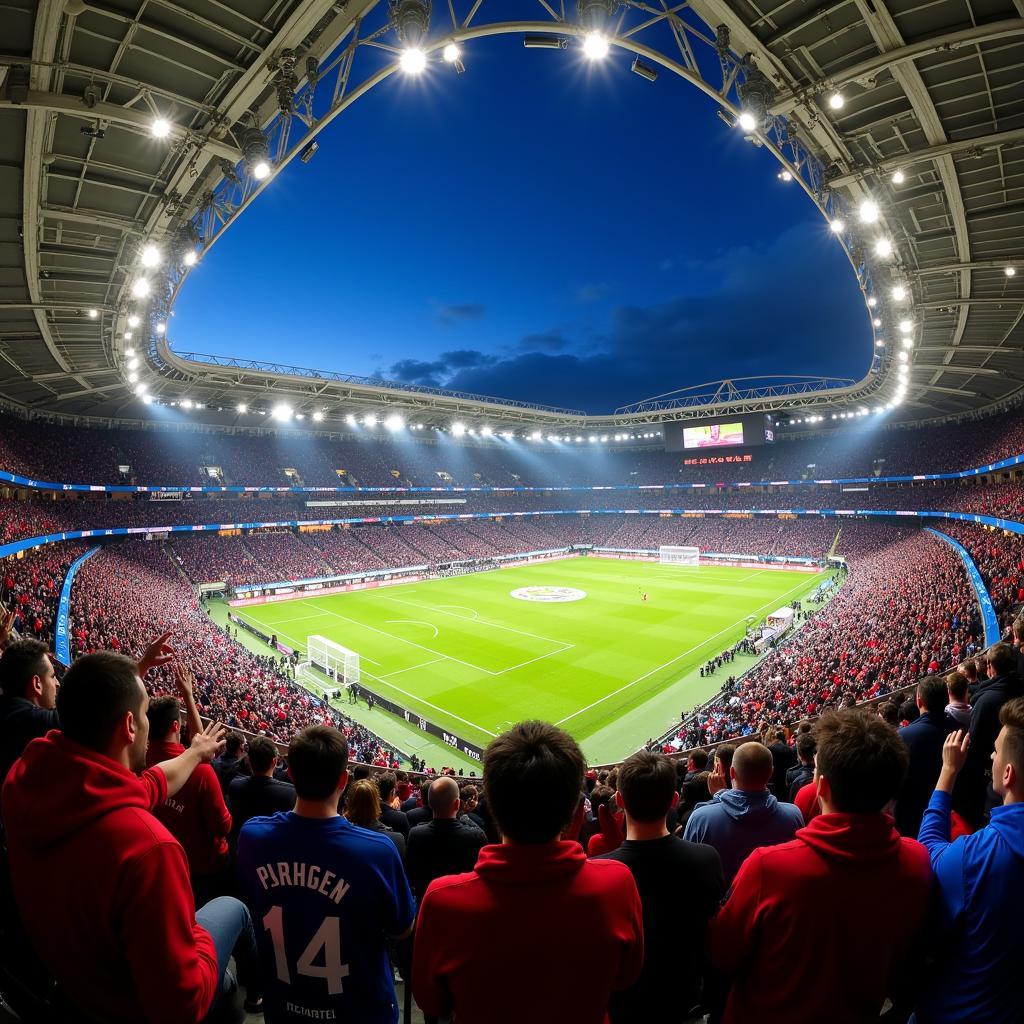 Leverkusen Schalke Fans im Stadion