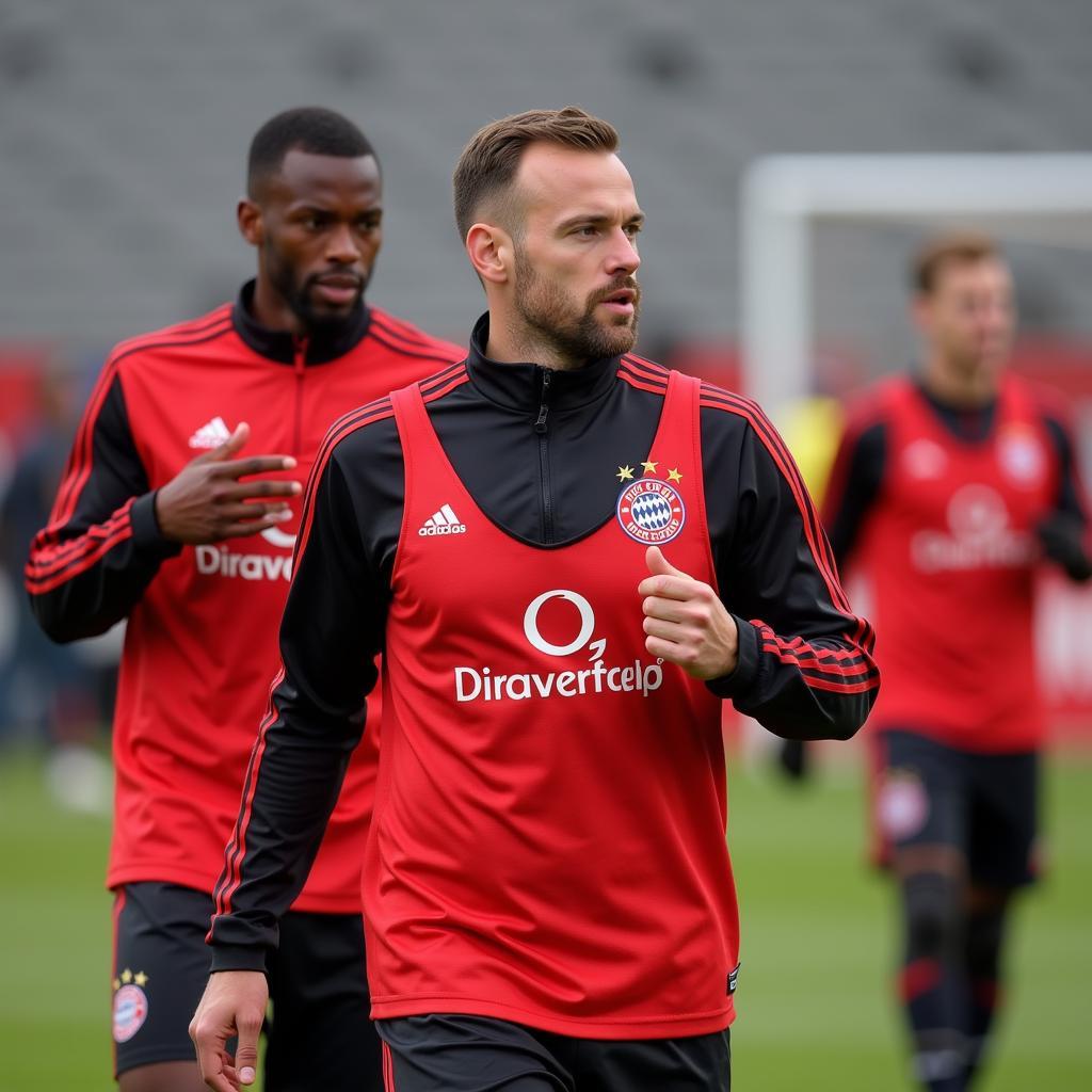 Bayer Leverkusen Spieler beim Training