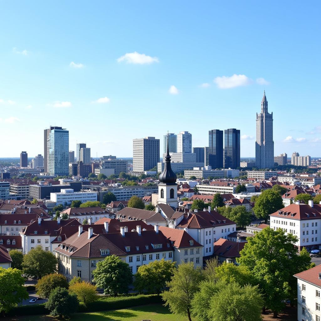 Panoramablick auf Leverkusen