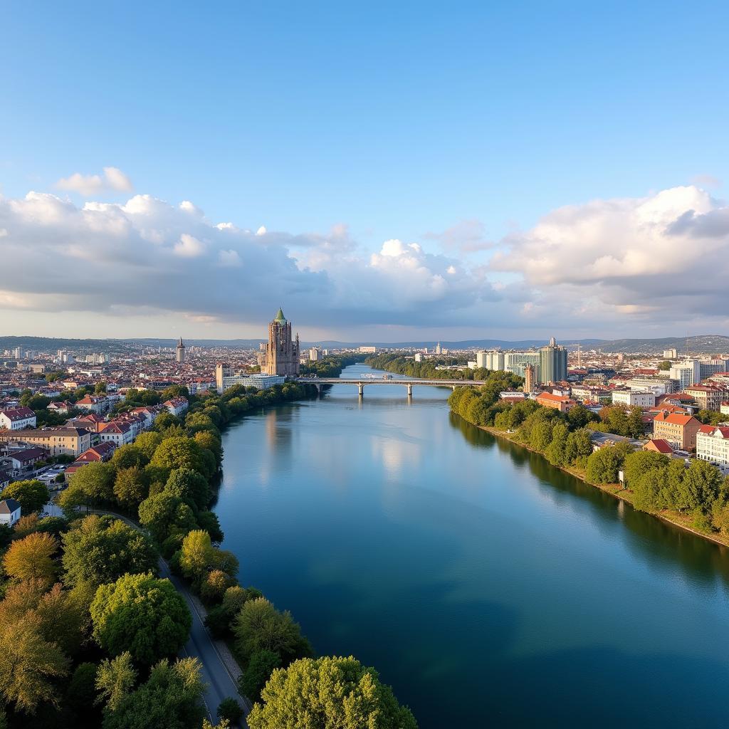 Leverkusen Stadtansicht am Rhein