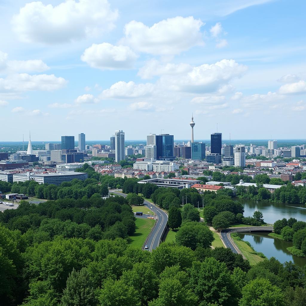 Panorama der Stadt Leverkusen