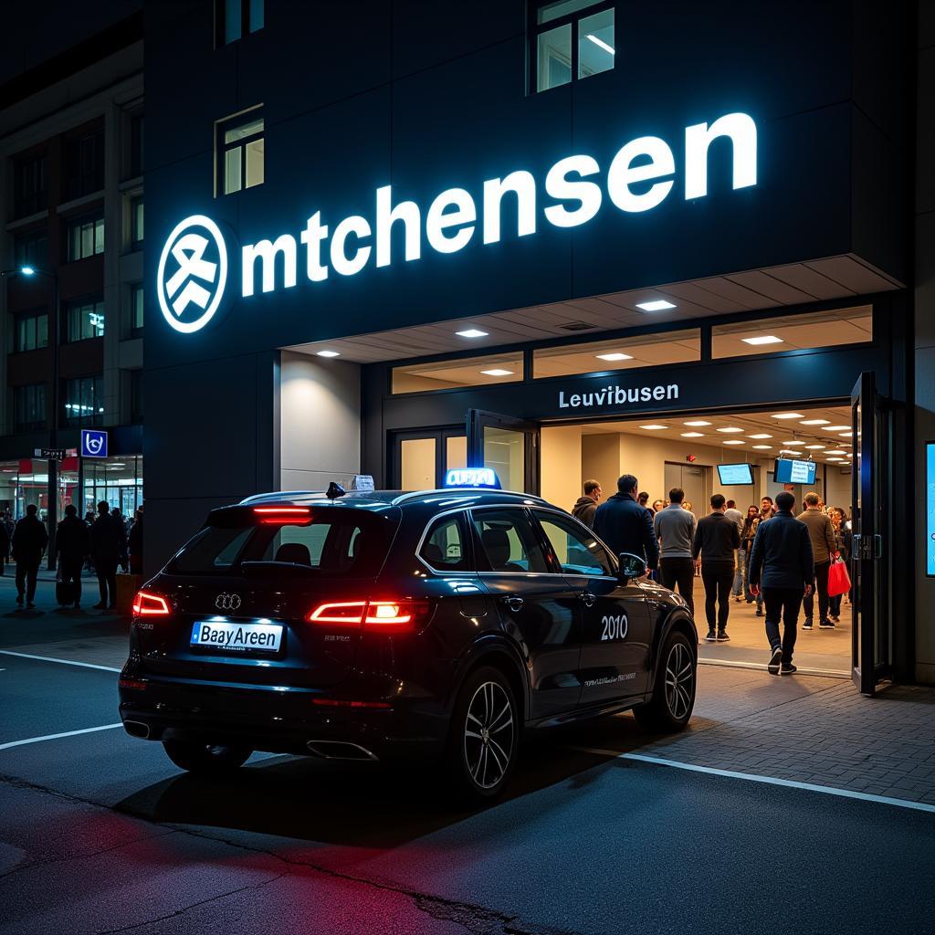 Leverkusen Taxi vor der BayArena