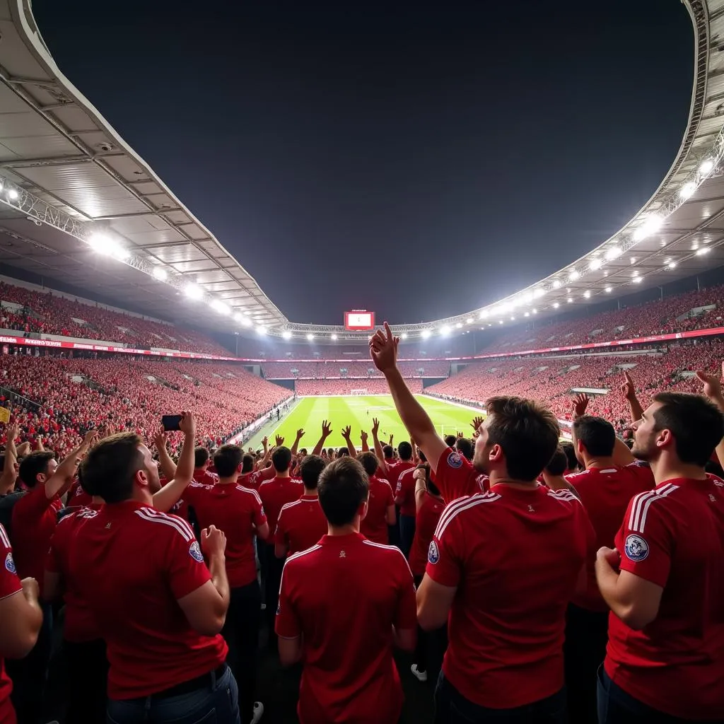 Fans im Leverkusen Trikot