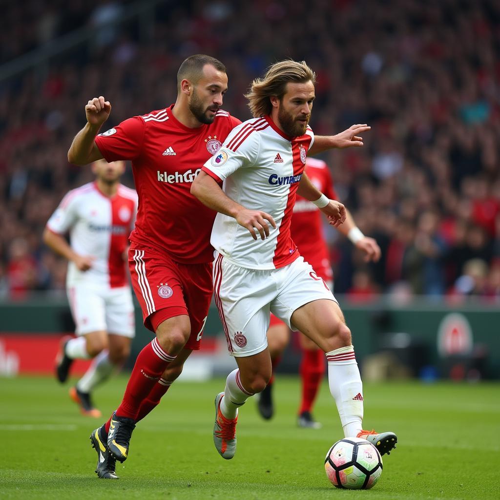 Spielszene Leverkusen gegen Union Berlin