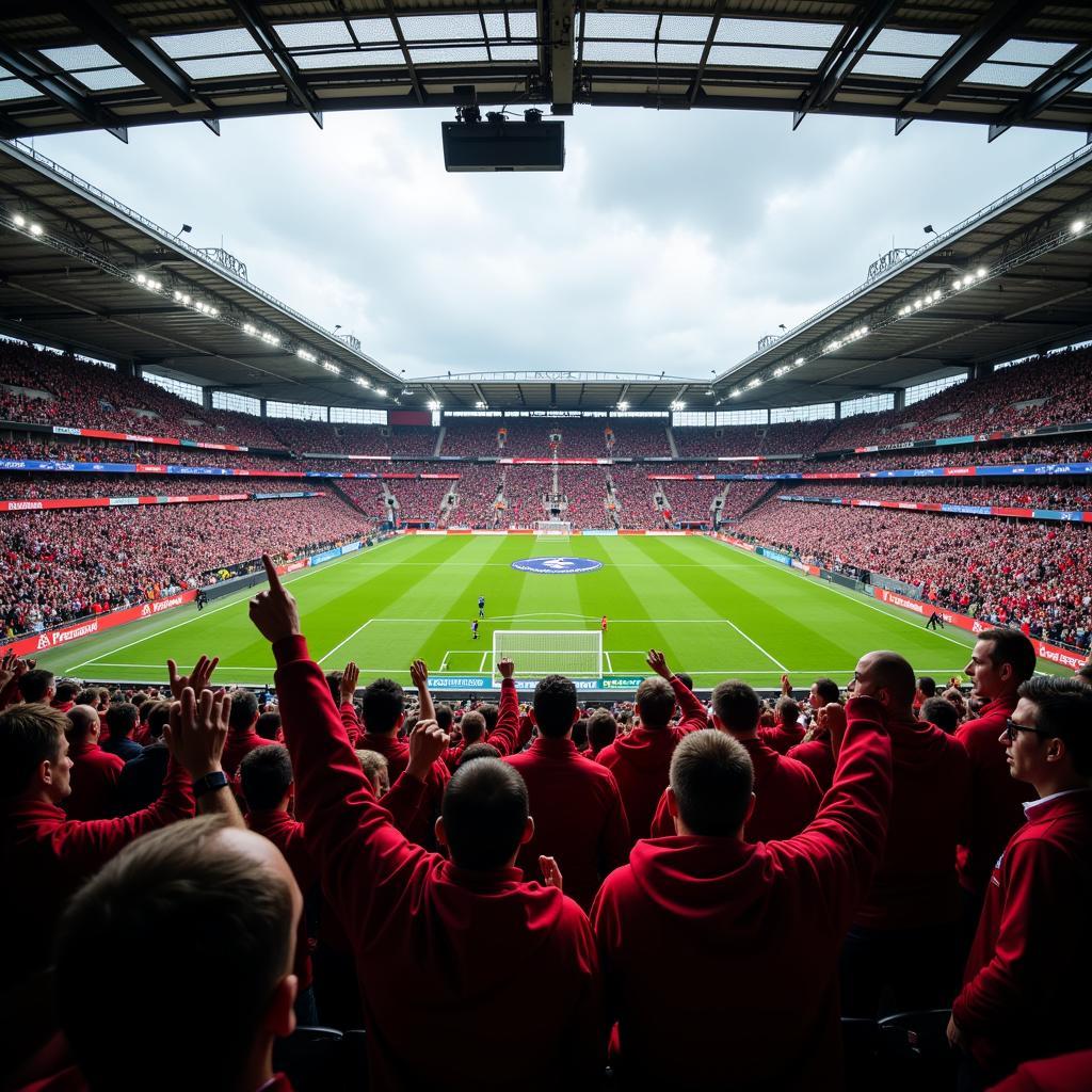 Fans von Leverkusen und Western