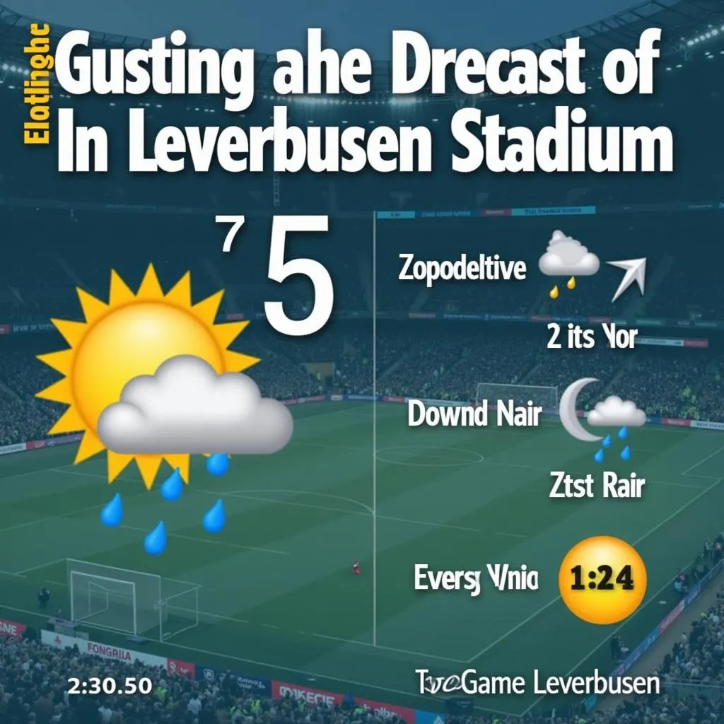 Wettervorhersage für das Stadion in Leverkusen