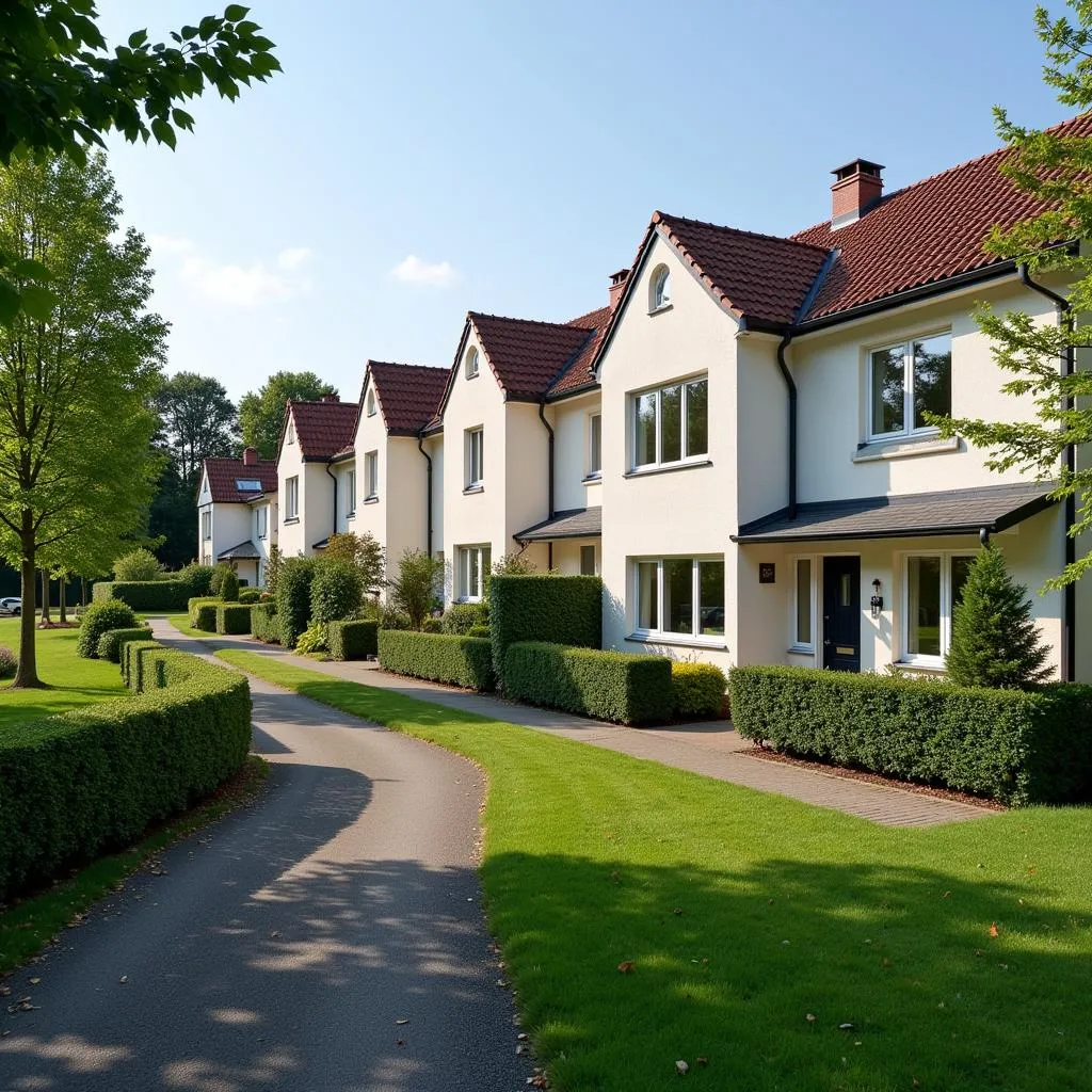 Moderne Einfamilienhäuser in einem ruhigen Wohnviertel in Leverkusen