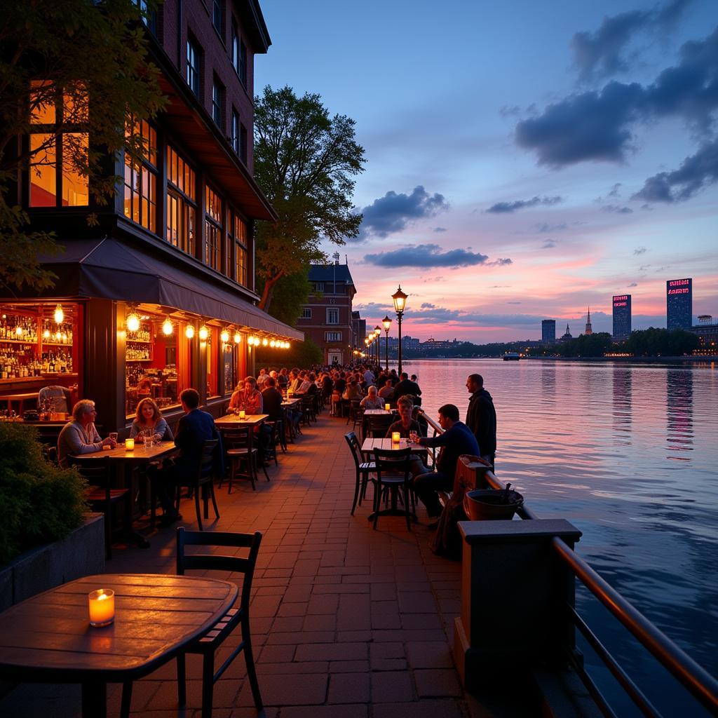 Gemütliche Bars am Rhein in Leverkusen