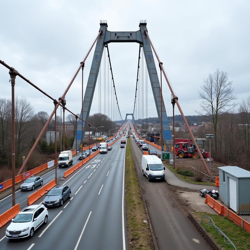 Leverkusener Brücke Baustelle Verkehr