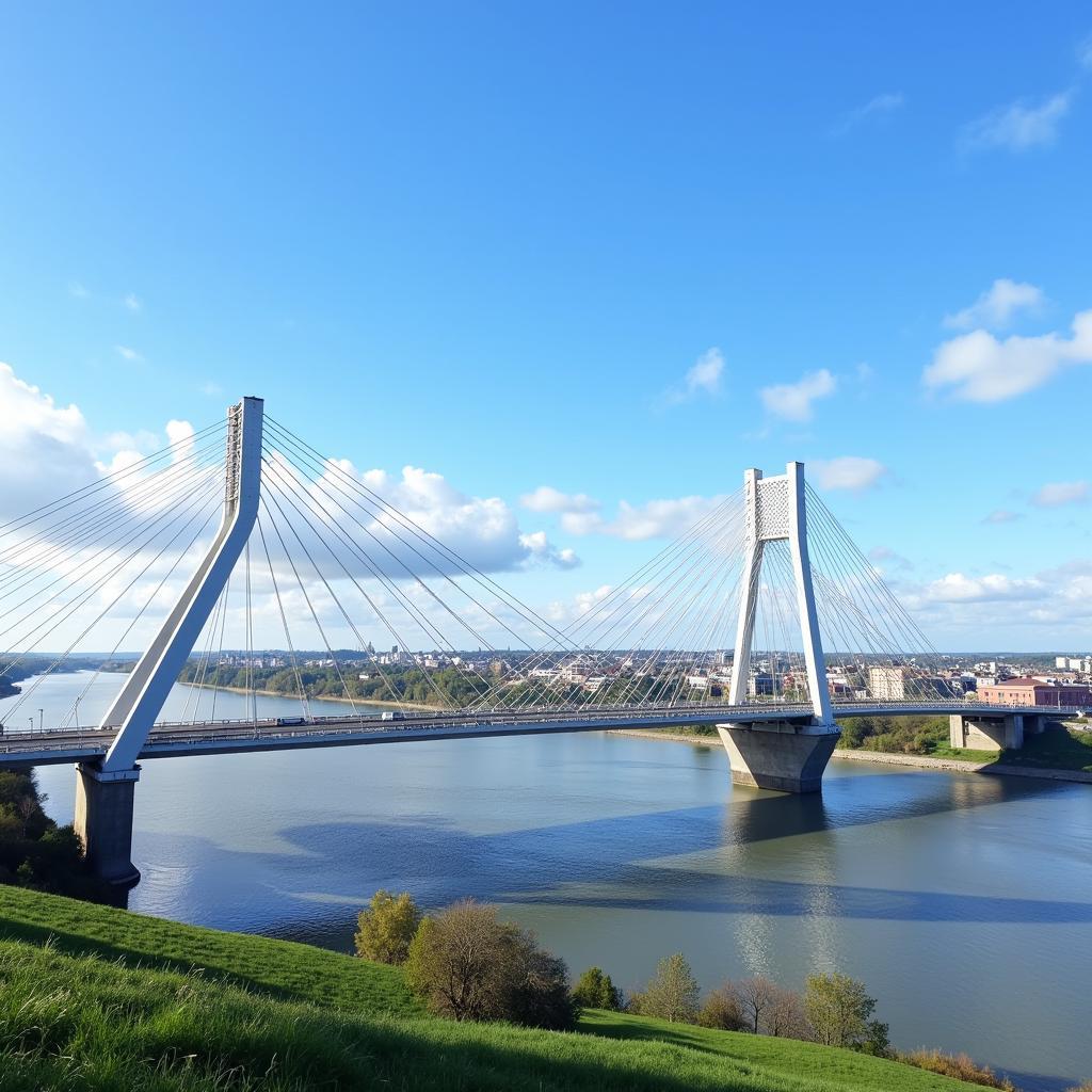 Panorama der Leverkusener Brücke