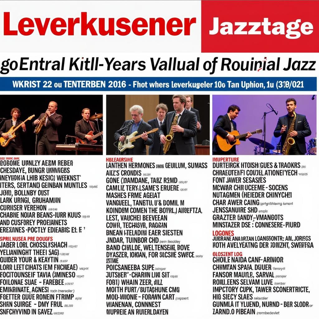 Line-Up der Leverkusener Jazztage