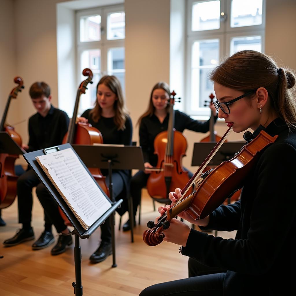 Die Leverkusener Stadtmusikanten bei der Probe