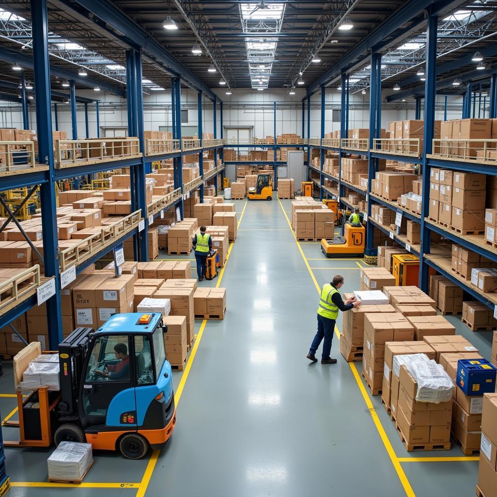 Logistik im Lidl Leverkusen Zentrallager