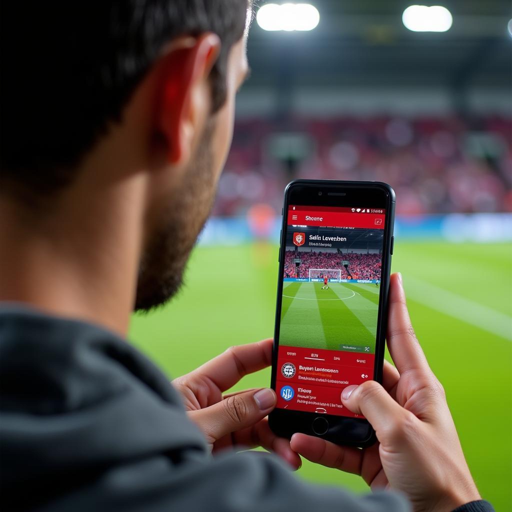 Liveticker Bayern Leverkusen auf dem Smartphone