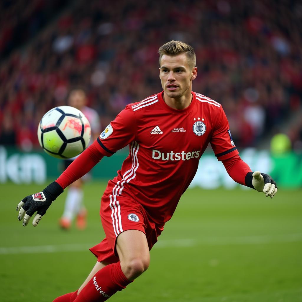 Lukas Hradecky als Kapitän von Bayer Leverkusen