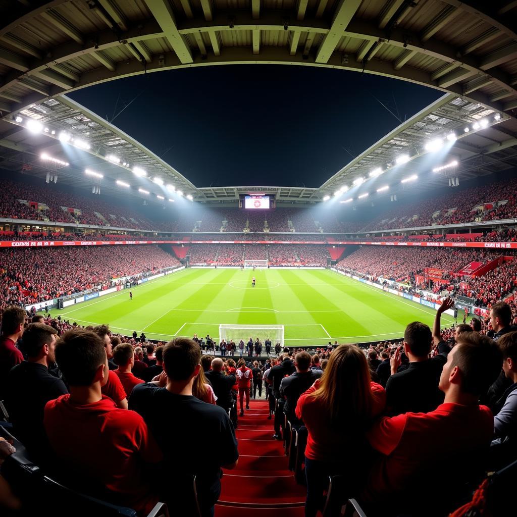 Fans beider Mannschaften im Stadion