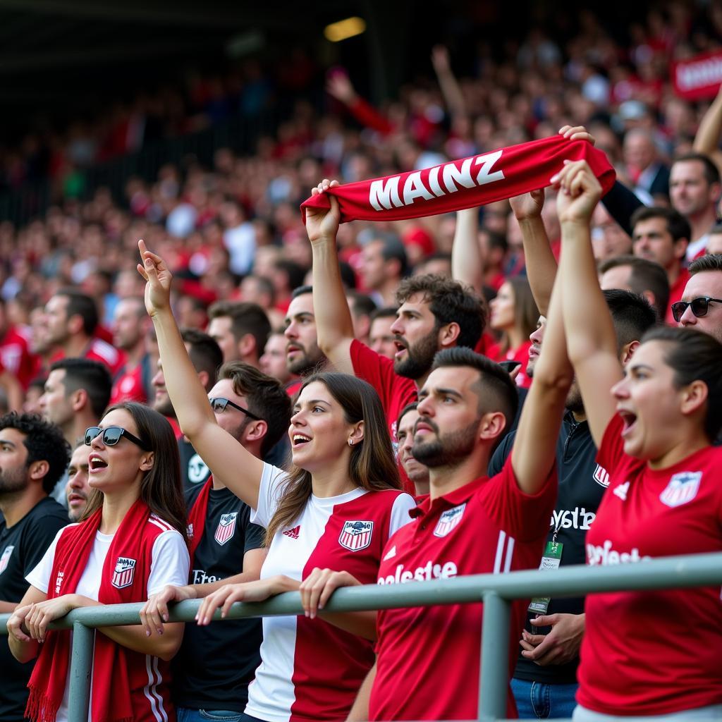 Fans von Mainz und Leverkusen