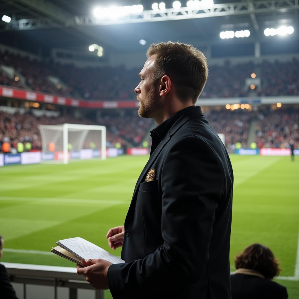 Manager von Bayer Leverkusen im Stadion