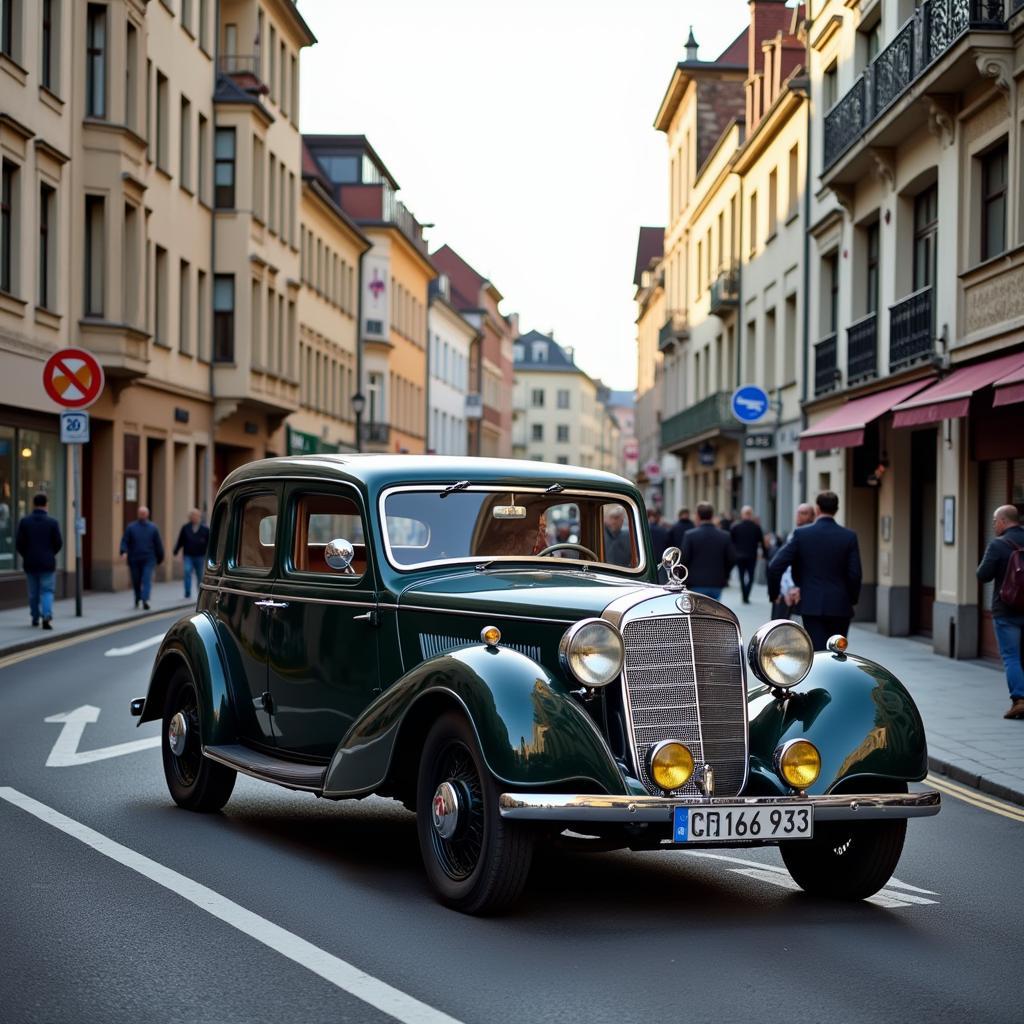 Mercedes 250er in Leverkusen auf der Straße