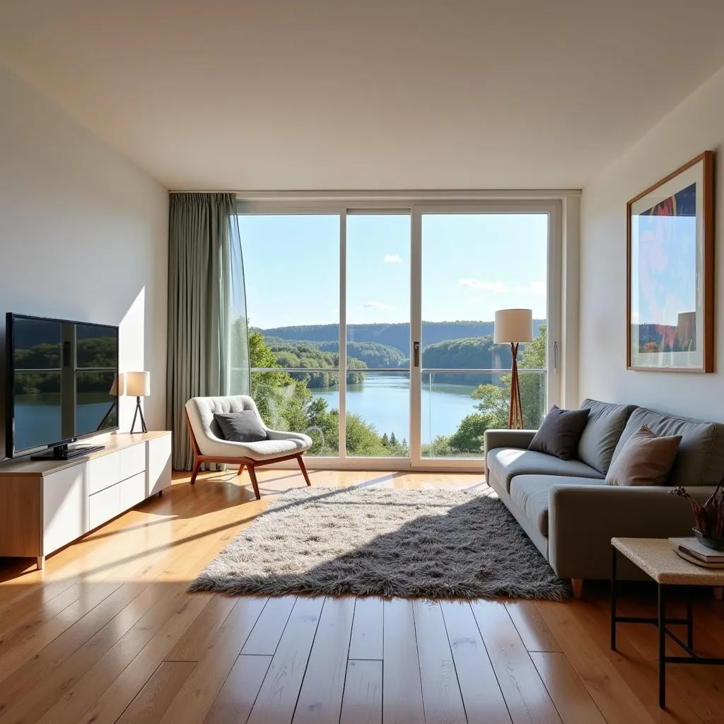 Moderne 1-Zimmer-Wohnung in Rheindorf mit Blick auf den Rhein