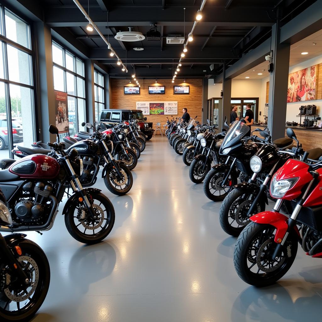 Große Auswahl an Motorrädern im Scooterland Leverkusen Showroom