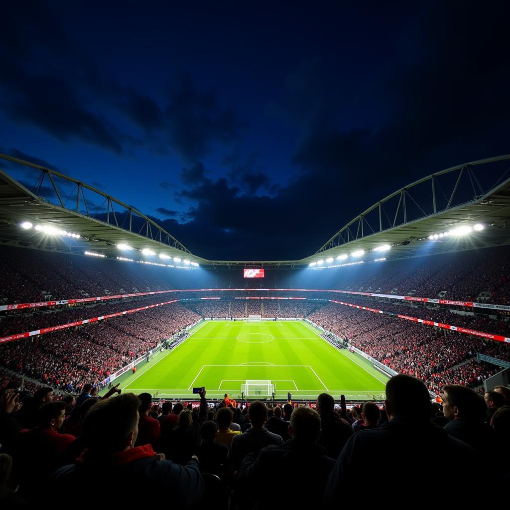 Nächstes Spiel Bayer Leverkusen: Flutlicht im Stadion