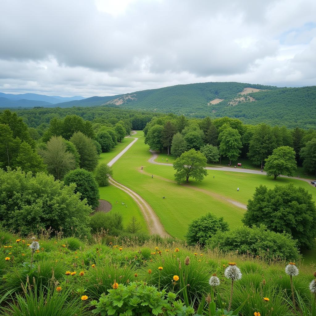 Panoramablick auf das Naturgut Ophoven