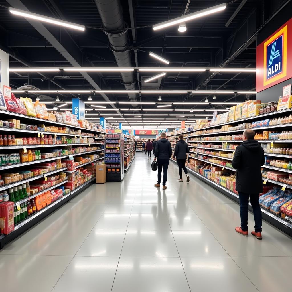 Moderner Aldi Markt in Leverkusen