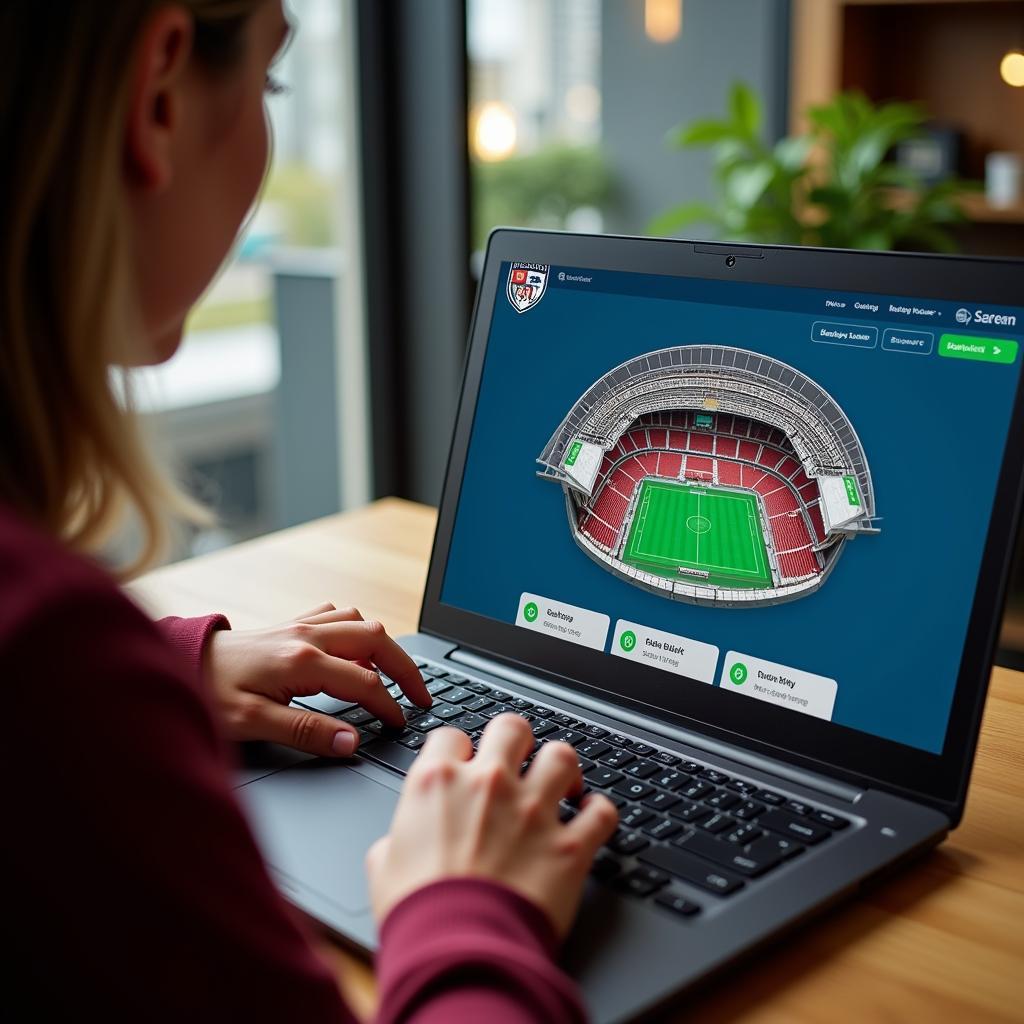 Online Ticketkauf für Fußballspiel