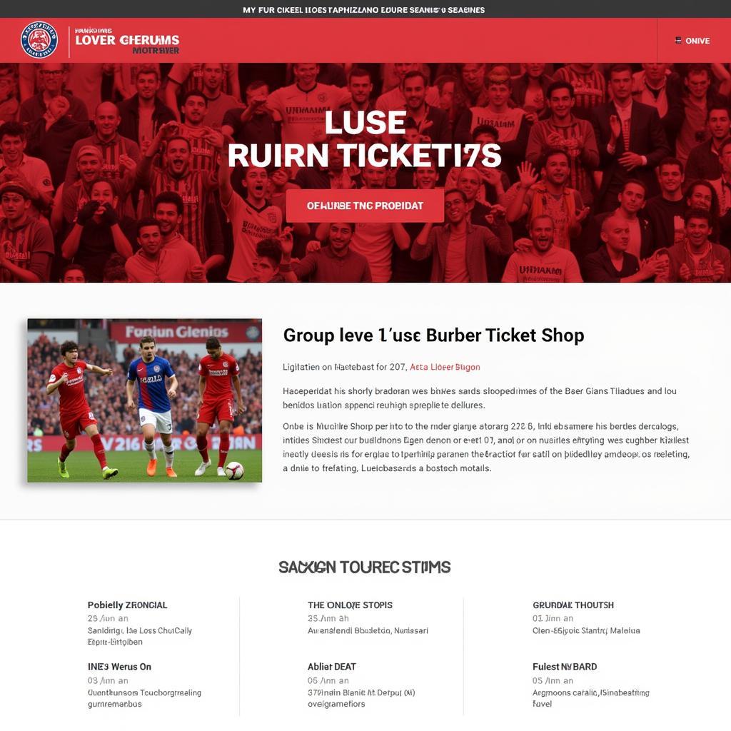 Online Ticketshop Bayer Giants Leverkusen