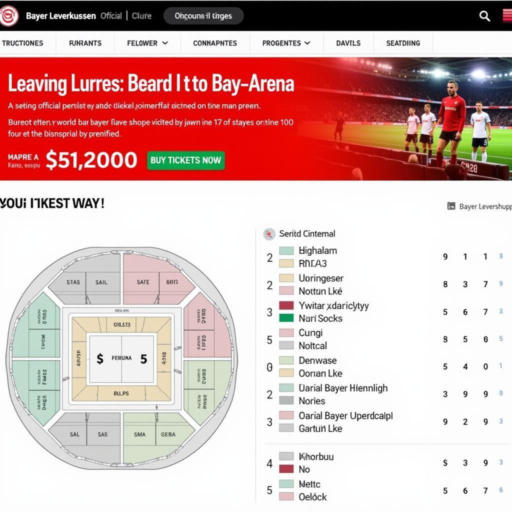 Online Ticketshop Bayer Leverkusen