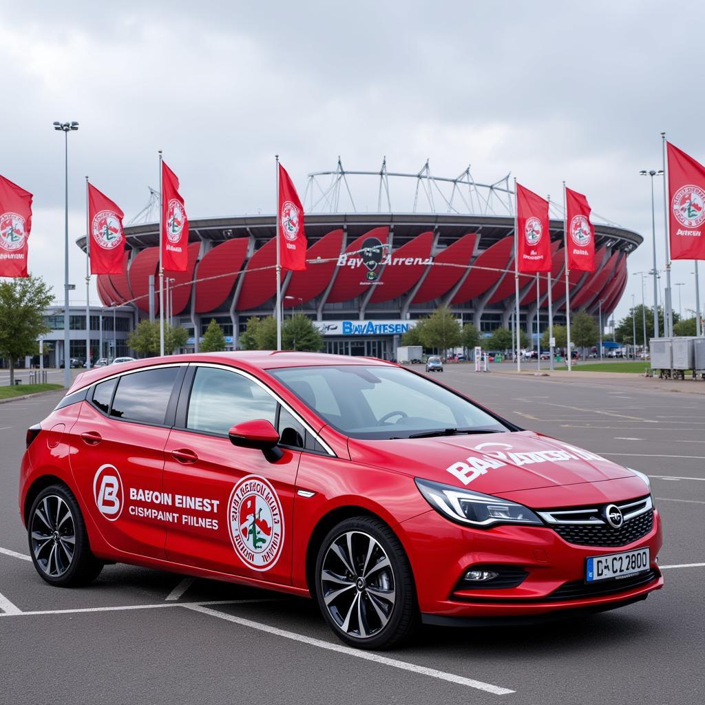 Opel Astra präsentiert bei der BayArena