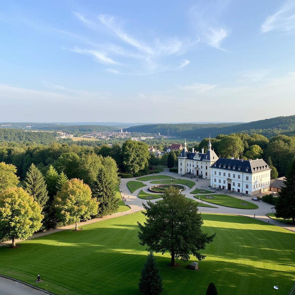 Panoramablick vom Schloss Benrath