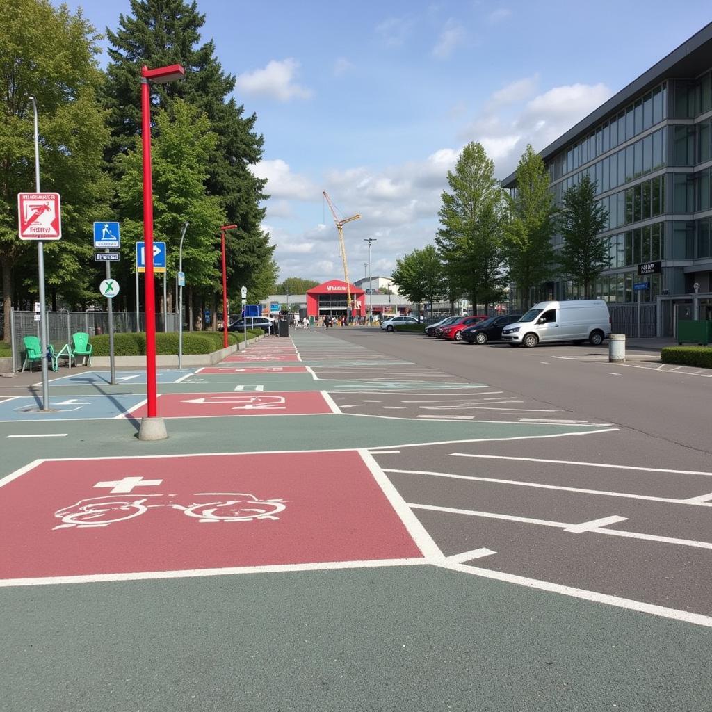 Parkplatz an der BayArena Leverkusen