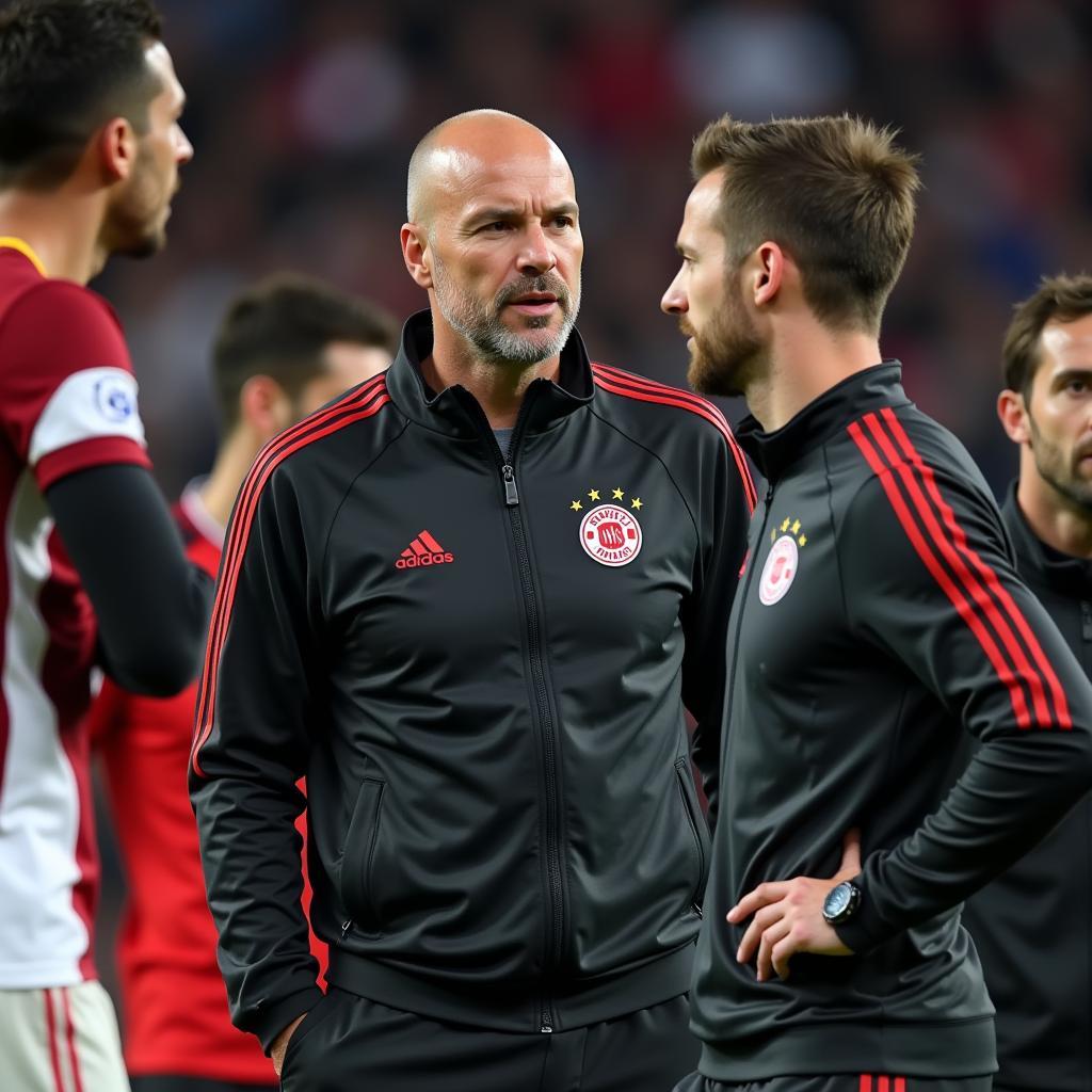 Peter Bosz Spielerbesprechung Bayer Leverkusen