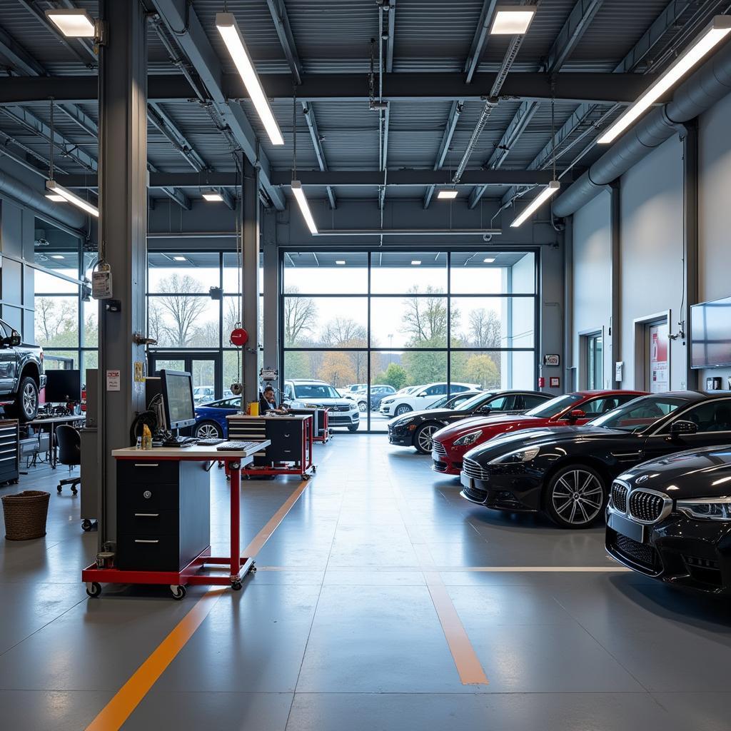 Moderne Werkstatt bei Procar Automobile GmbH in Leverkusen