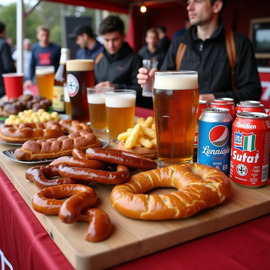 Public Viewing Bayer Leverkusen Getränke und Essen