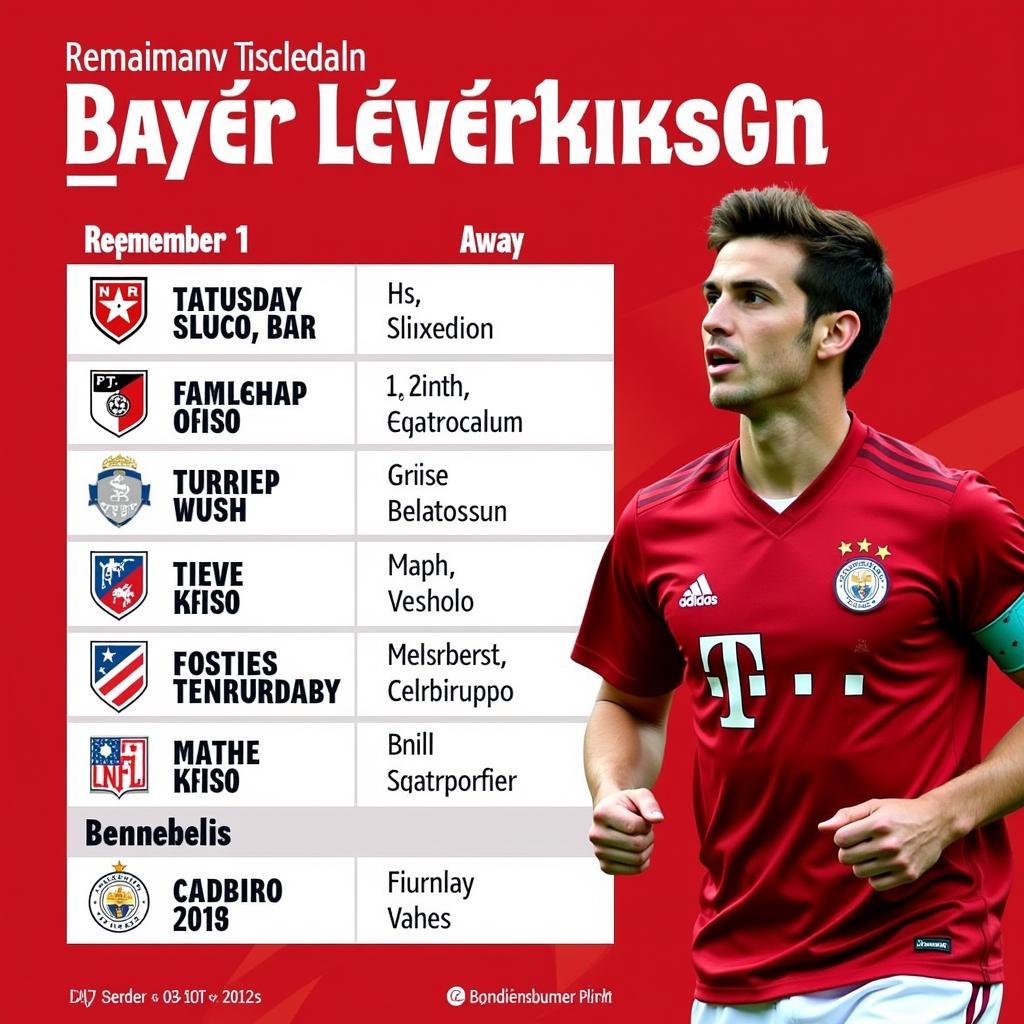 Spielplan Bayer Leverkusen Bundesliga