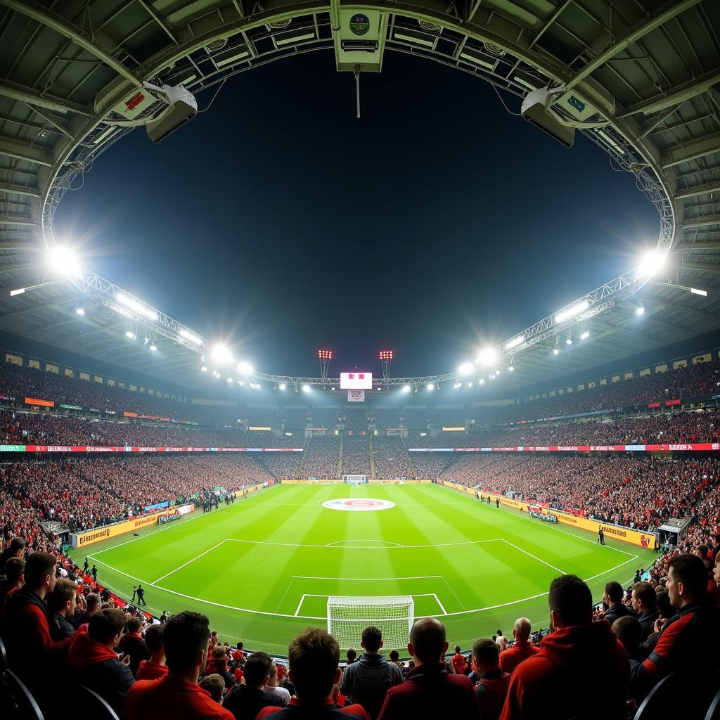 Atmosphäre im Stadion beim Rheinderby