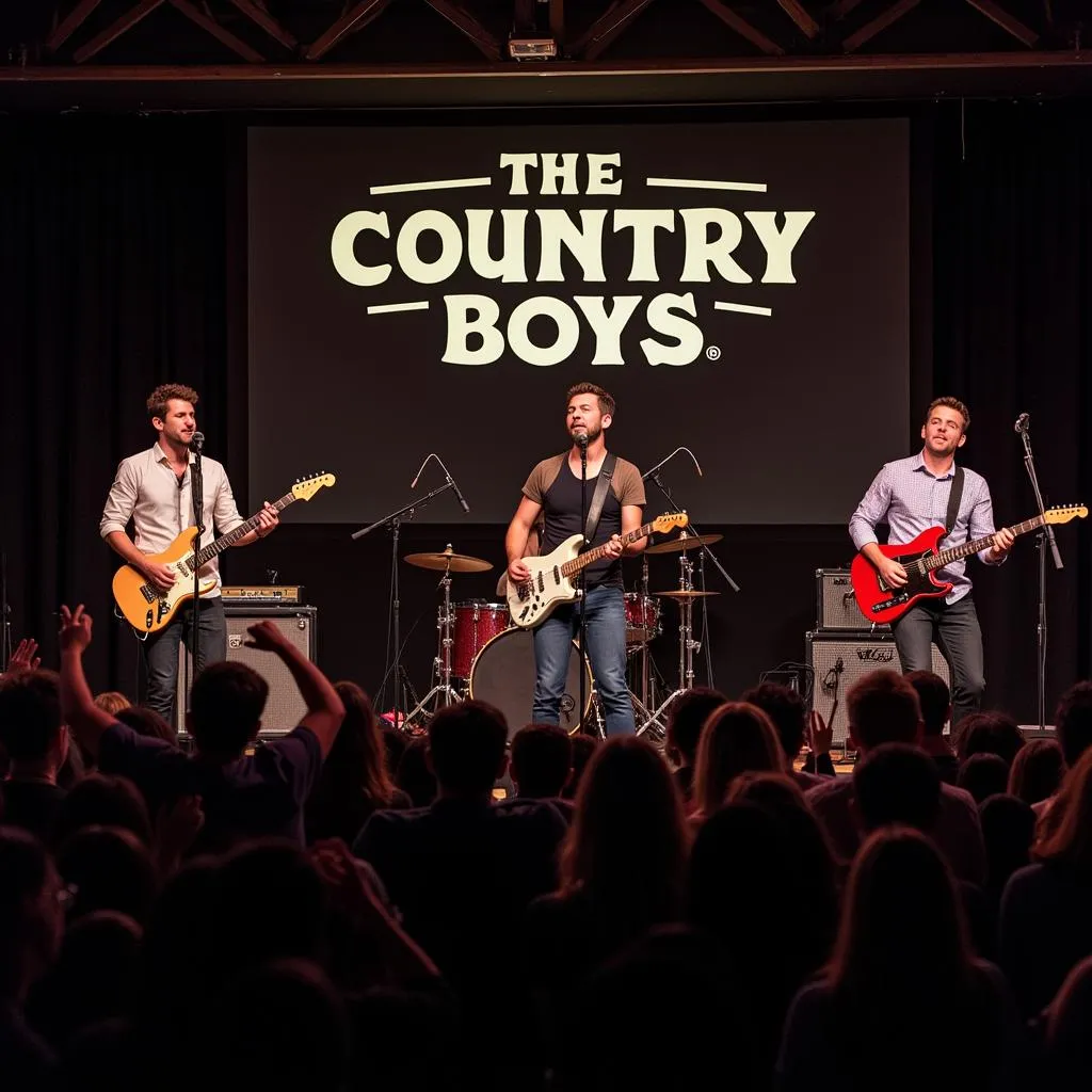 Die Band &quot;The Country Boys&quot; spielt Livemusik auf der Rheinischen Studentenparty in Leverkusen