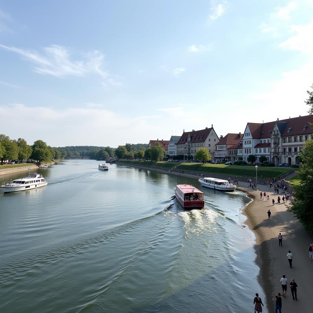 Rheinpromenade in Hitdorf, Leverkusen