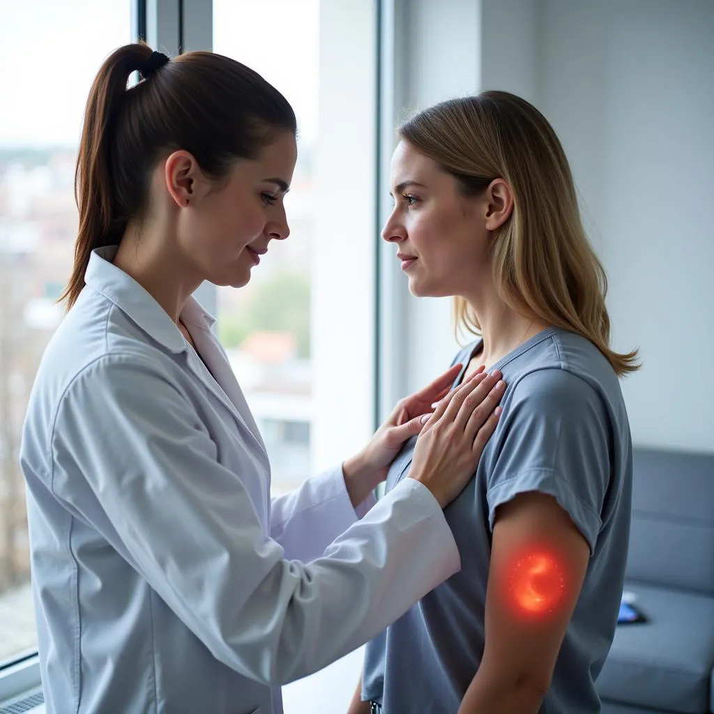 Rheumatologe bei der Untersuchung in Leverkusen