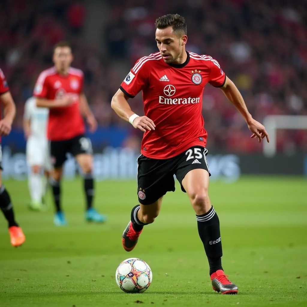 Robert Andrich im Trikot von Bayer 04 Leverkusen.