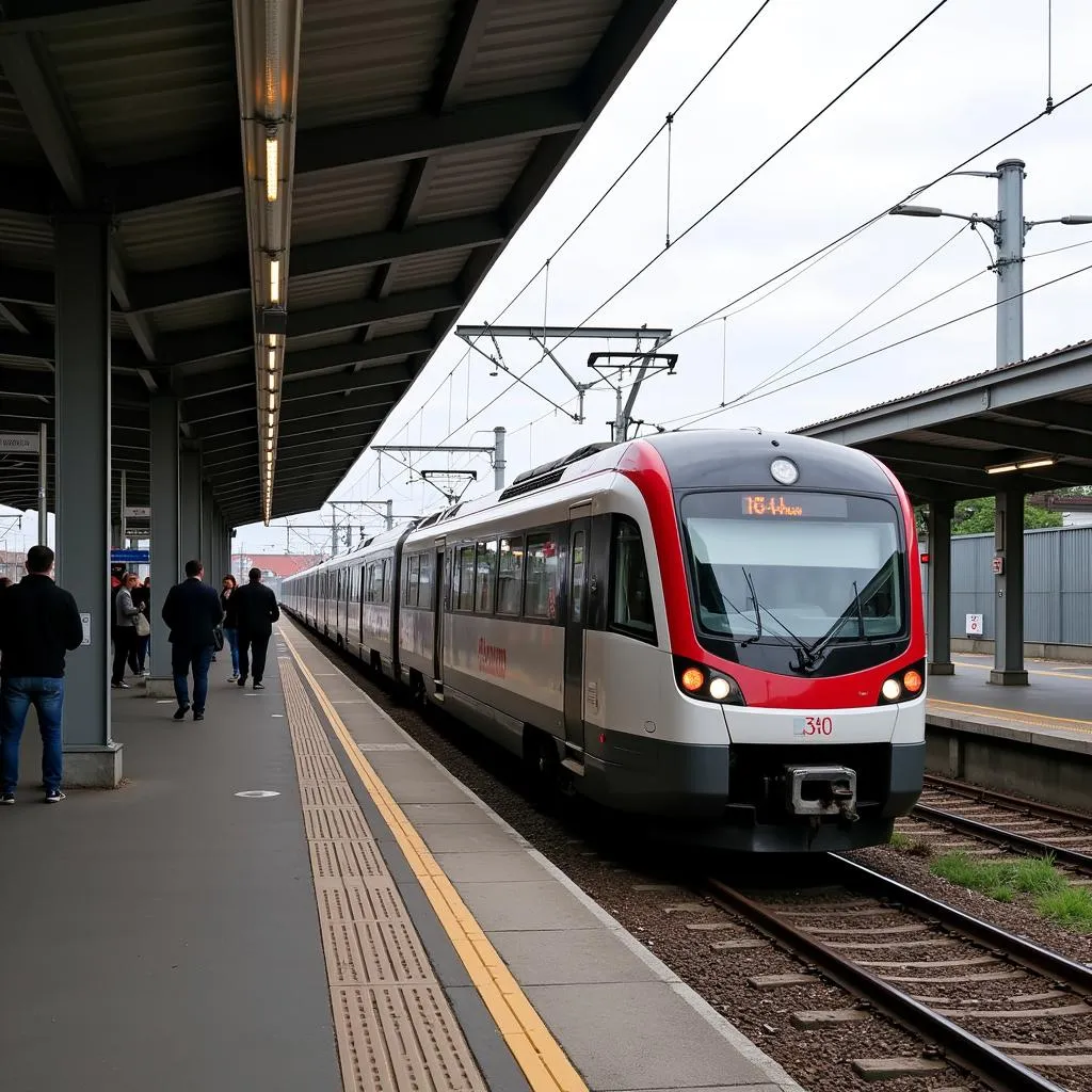 S-Bahn auf der Strecke Leverkusen-Köln