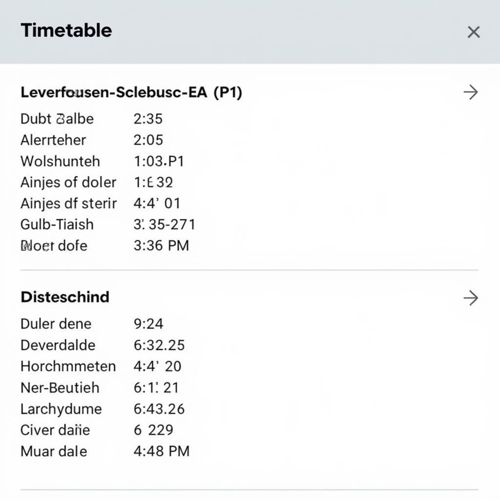 Fahrplan der S-Bahn-Linie S11