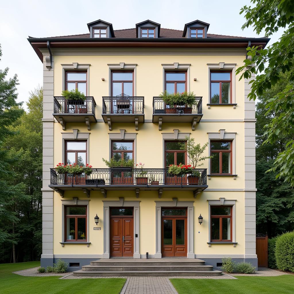 Sanierter Altbau mit begrünten Balkonen in Leverkusen-Schlebusch