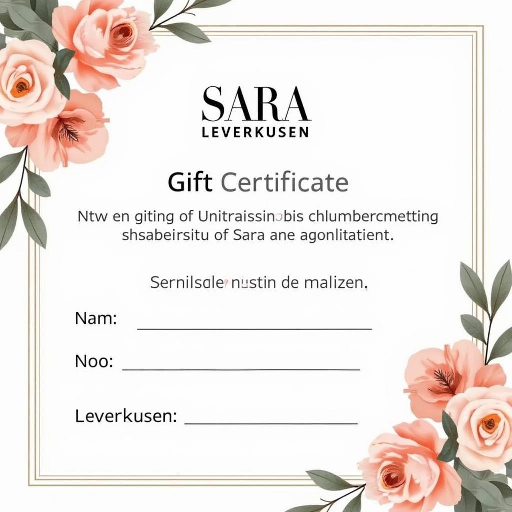 Geschenkgutschein für Sara Nails Leverkusen