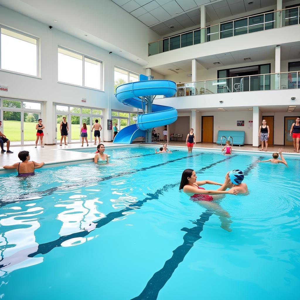 Modernes Schwimmbad in Leverkusen mit vielfältigen Wassersportangeboten