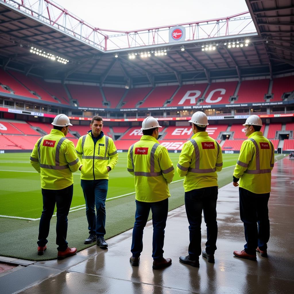 Sicherheitsbegehung im Stadion