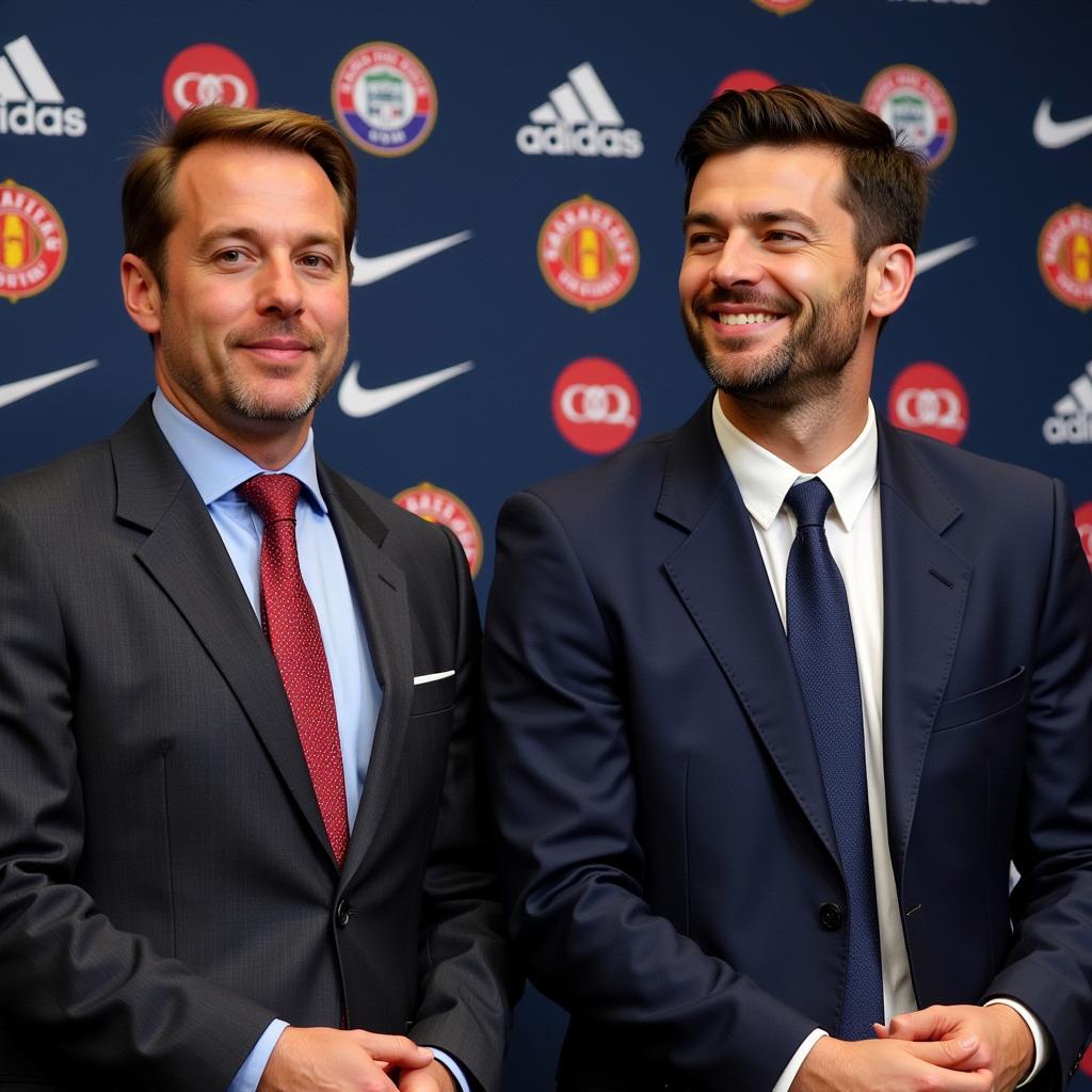 Simon Rolfes und Xabi Alonso bei der Pressekonferenz zur Vertragsverlängerung